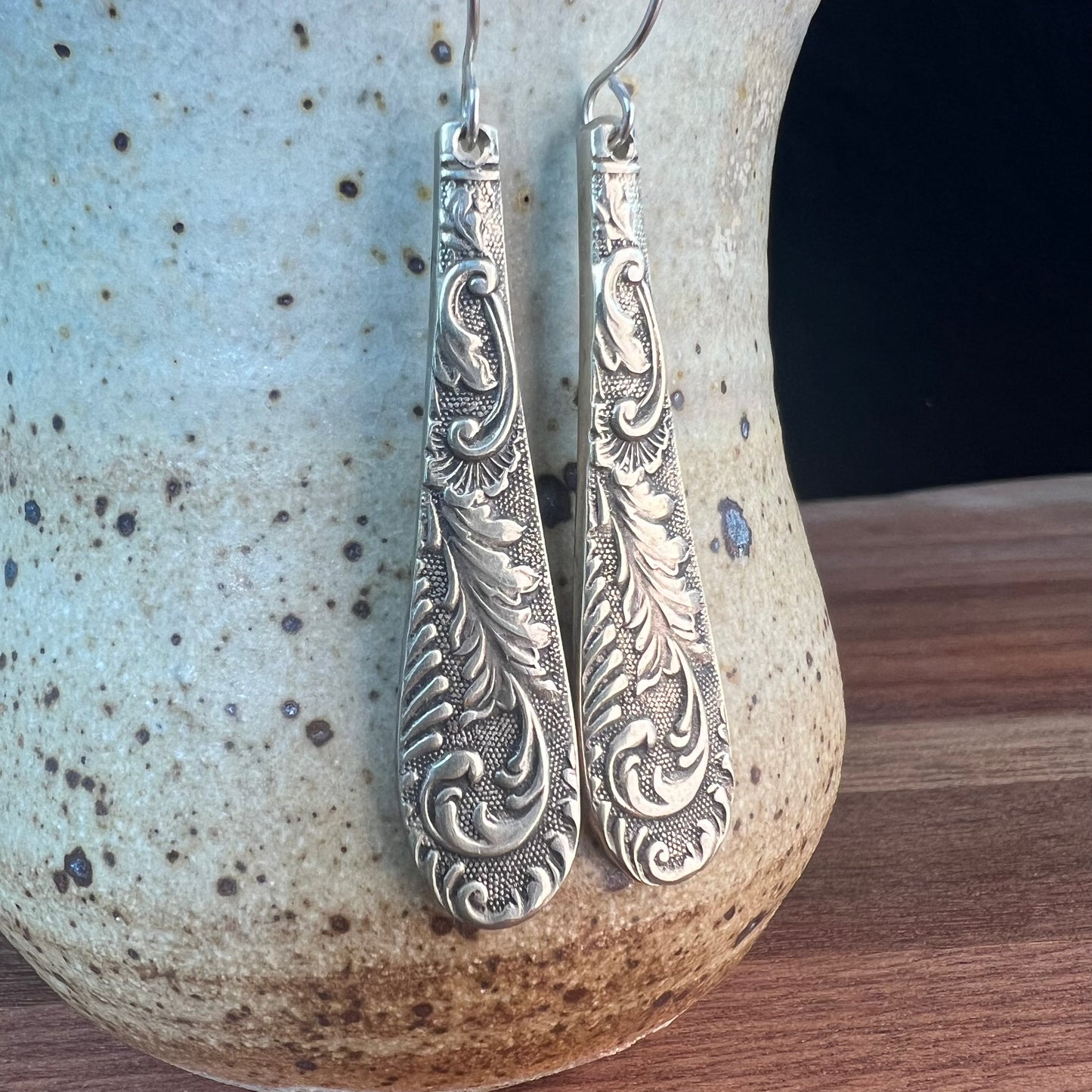 Fern Vintage Cocktail Fork Earrings
