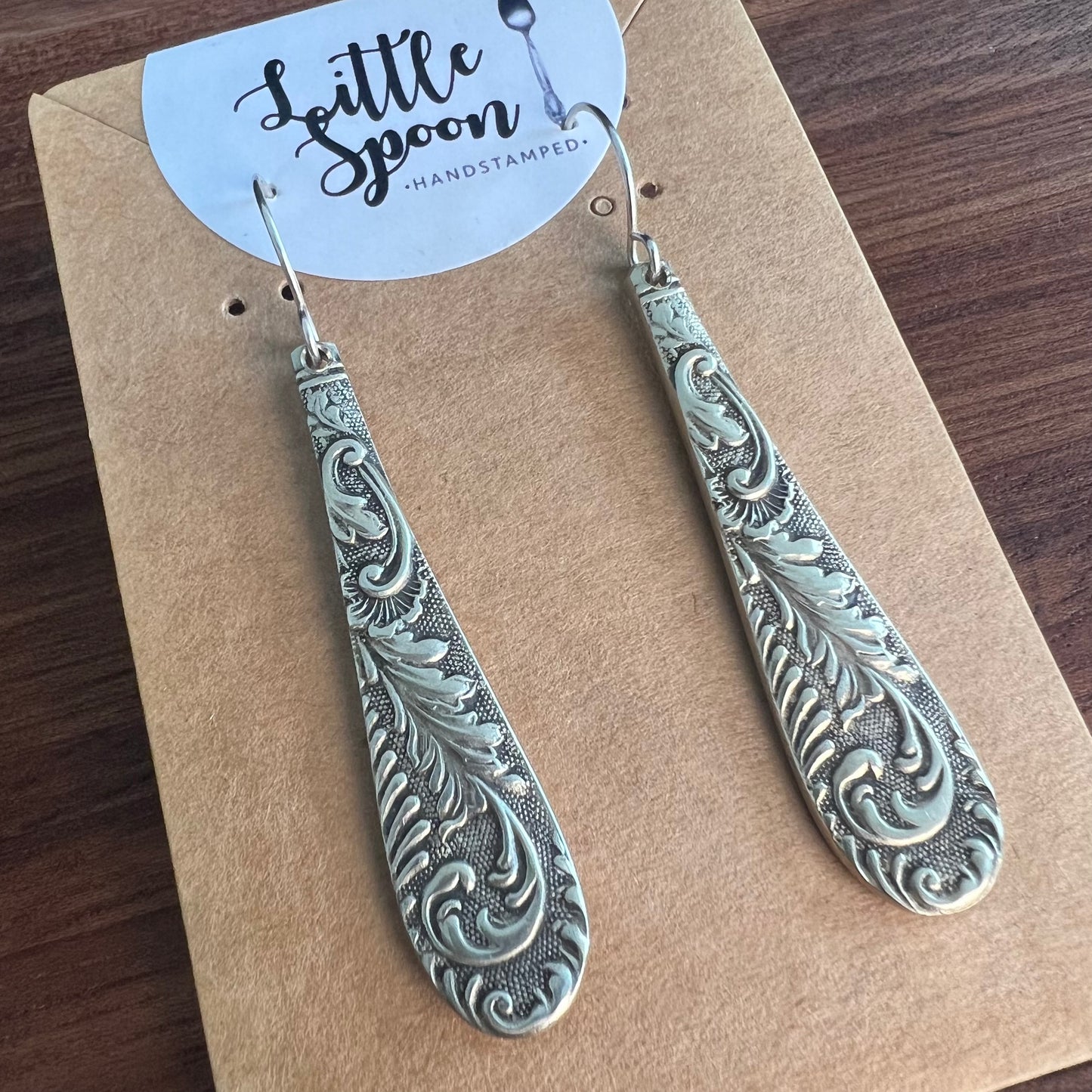 Fern Vintage Cocktail Fork Earrings