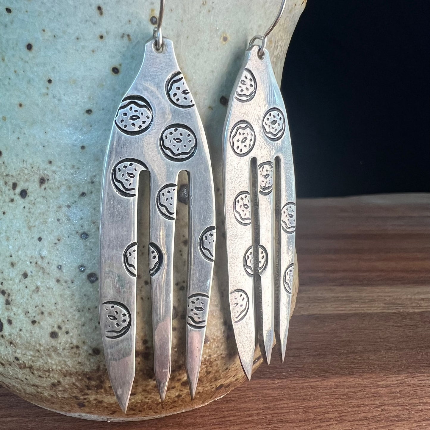 Dulcie Donut Vintage Fork Earrings