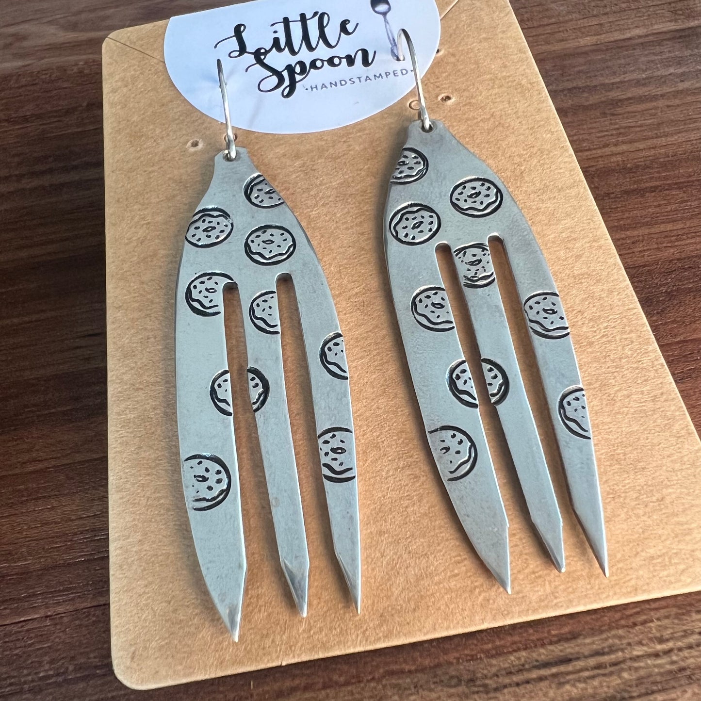 Dulcie Donut Vintage Fork Earrings