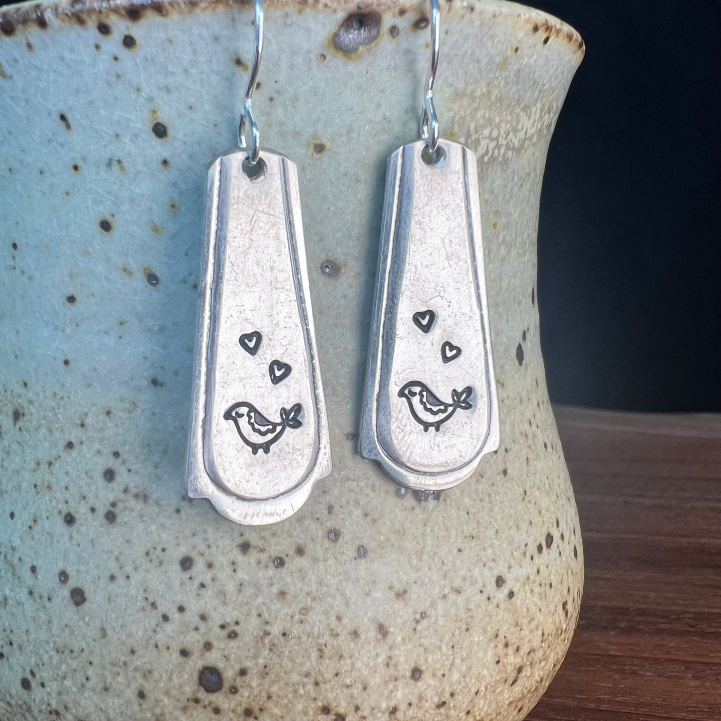 Birdie Vintage Silverware Earrings
