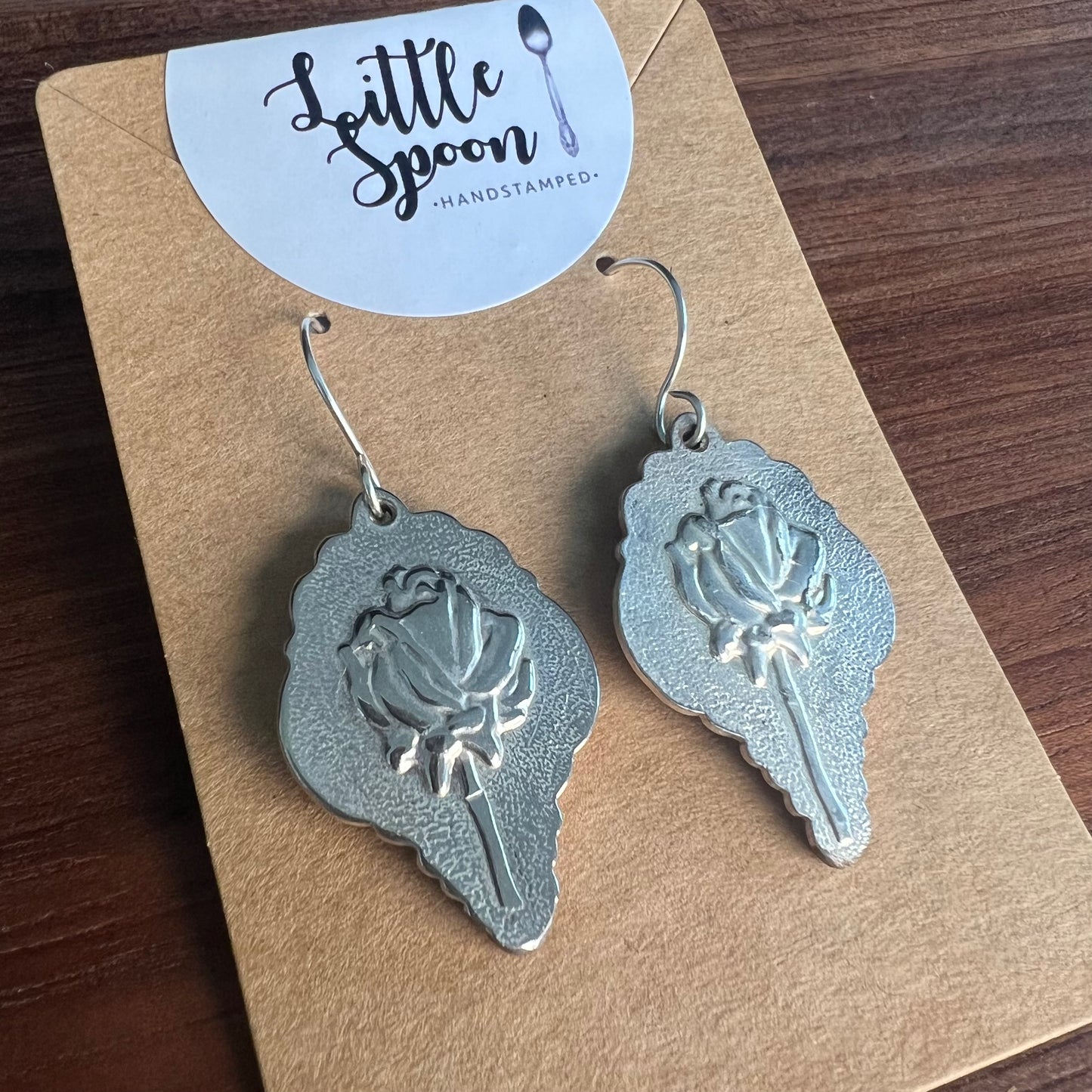 Rose Souvenir Spoon Earrings