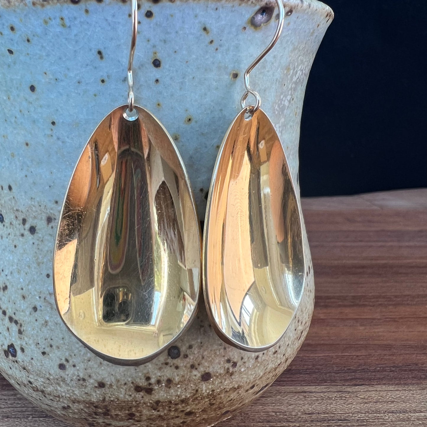 Gloria Golden Spoon Bowl Earrings