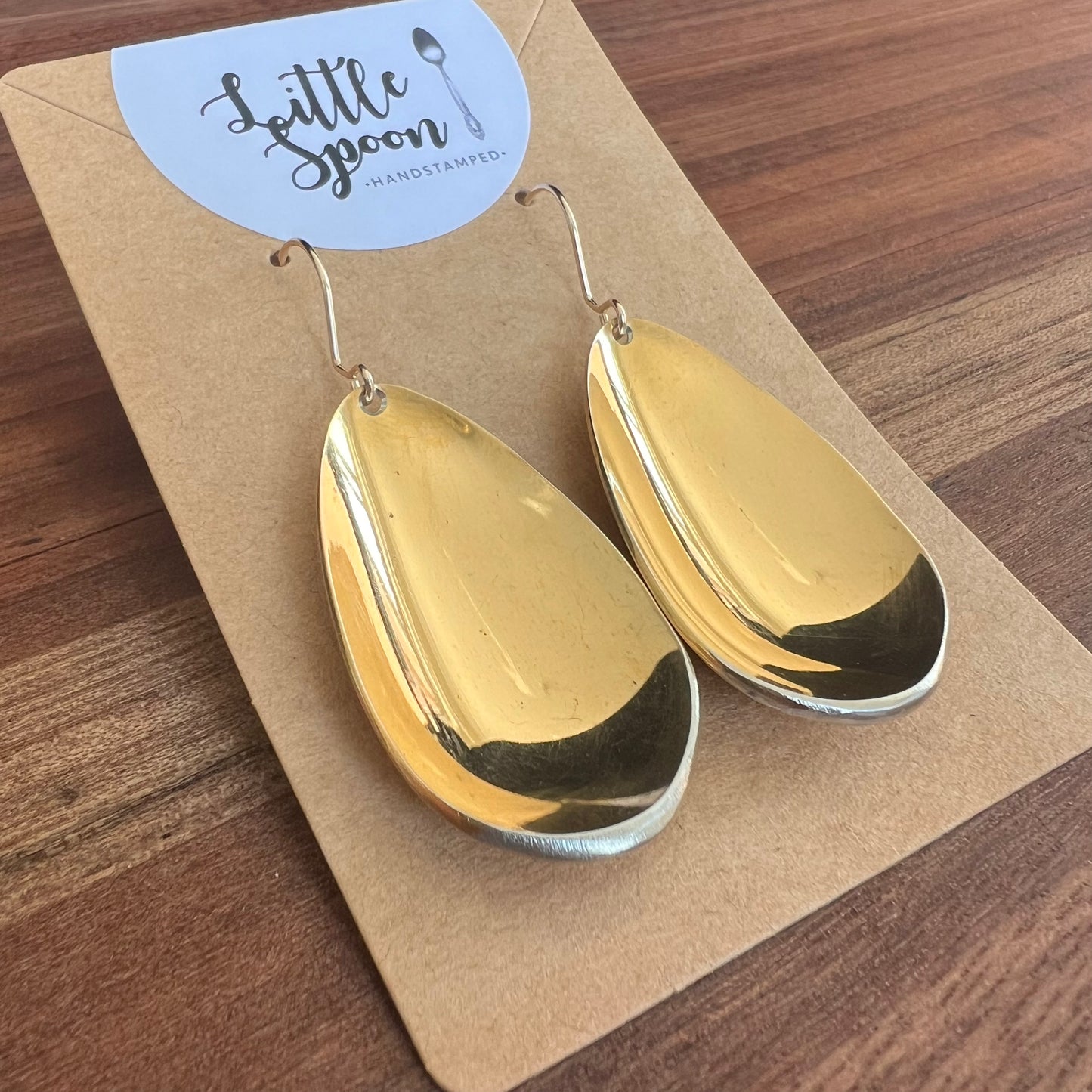 Gloria Golden Spoon Bowl Earrings