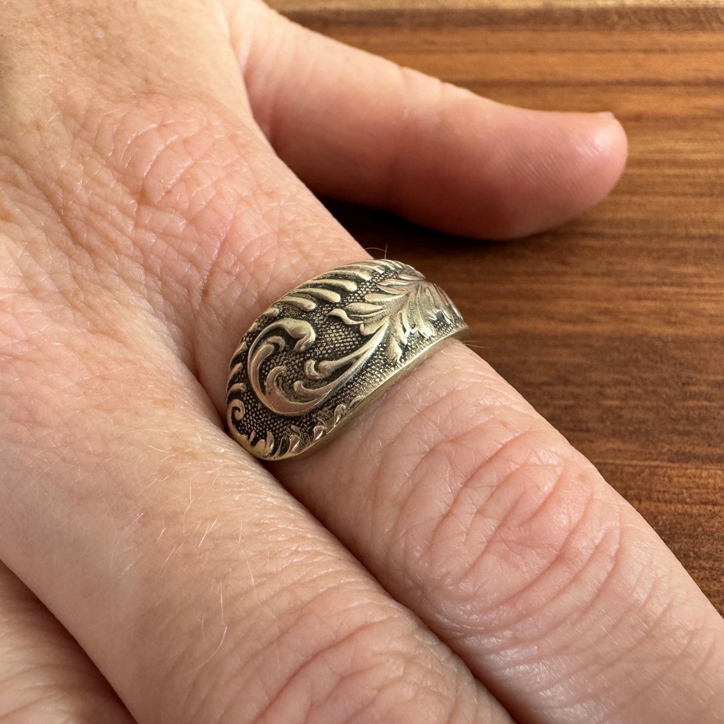 Fern Vintage Cocktail Fork Ring