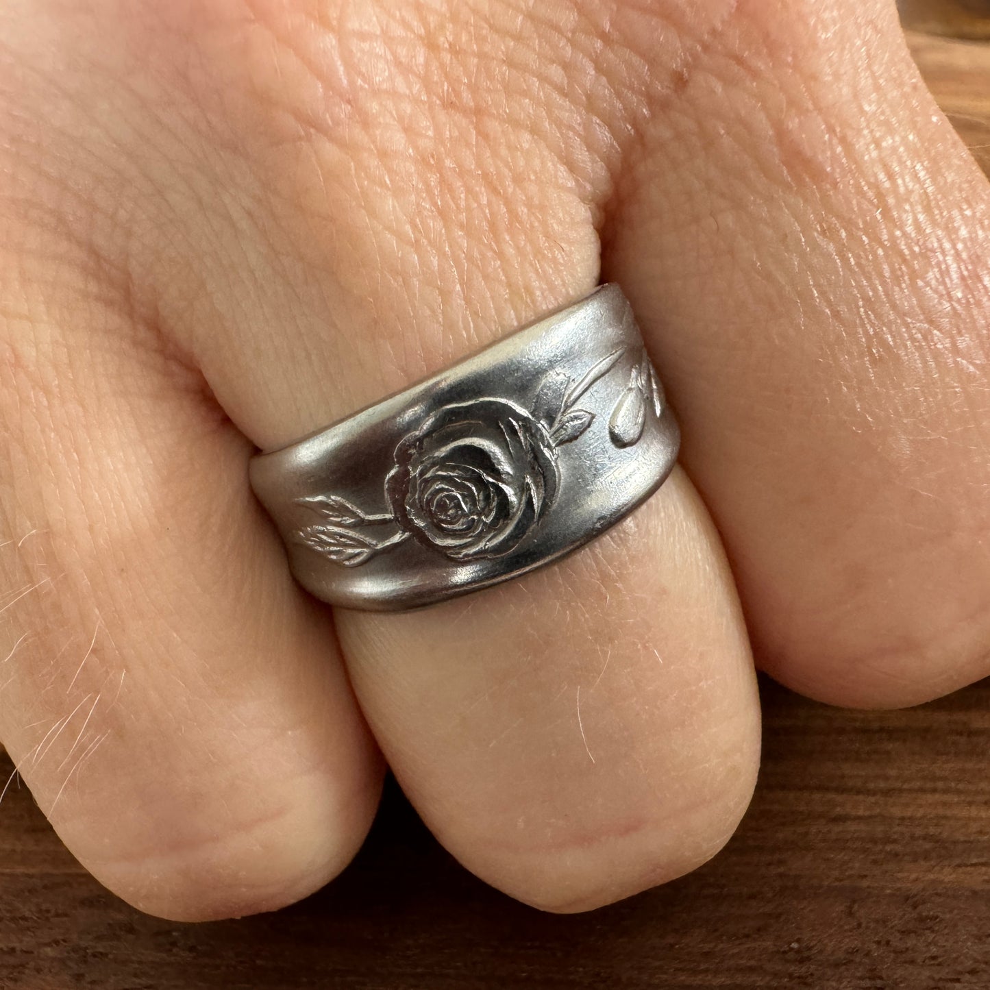 Peony Stainless Spoon Ring