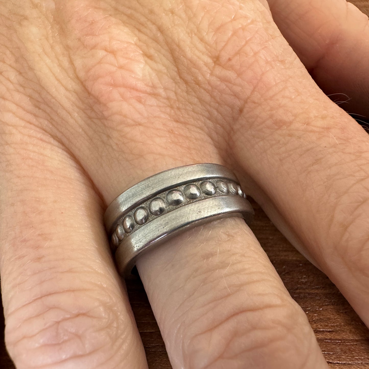 Dot Stainless Spoon Ring
