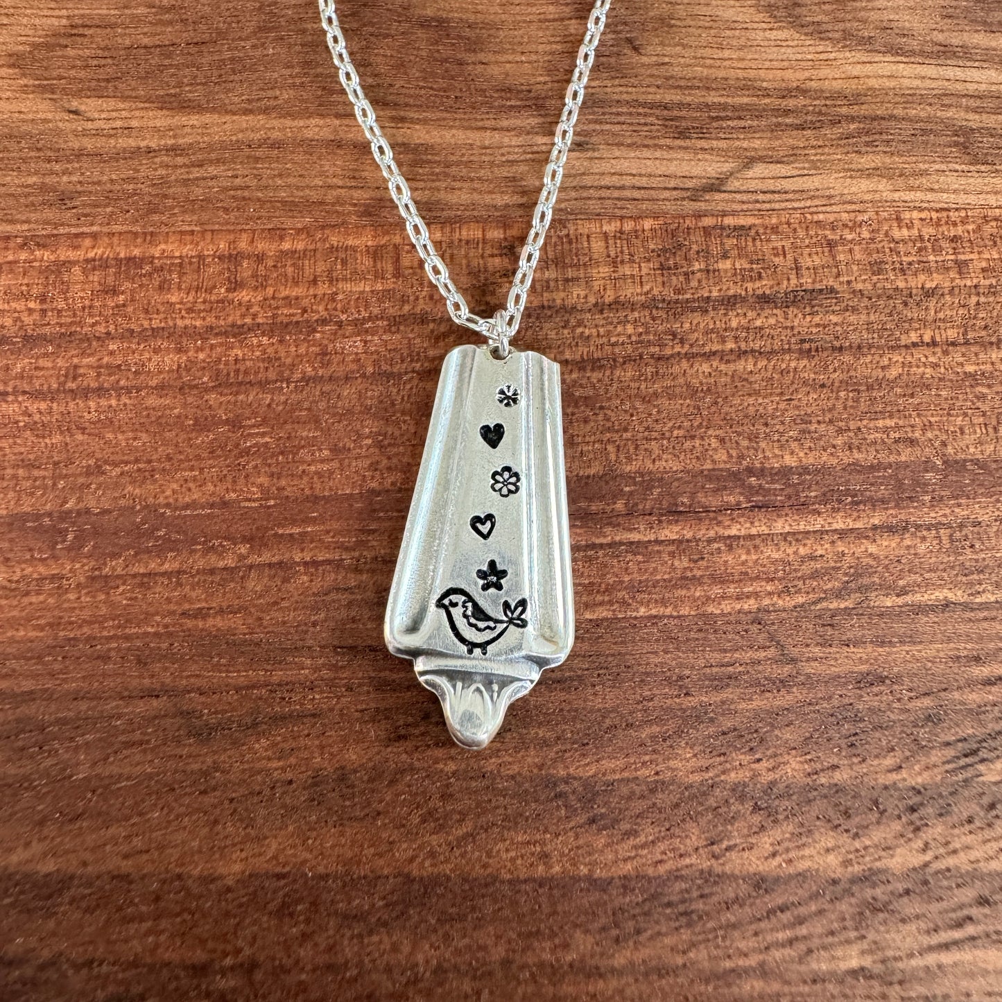 Polly Partridge Stamped Pendant