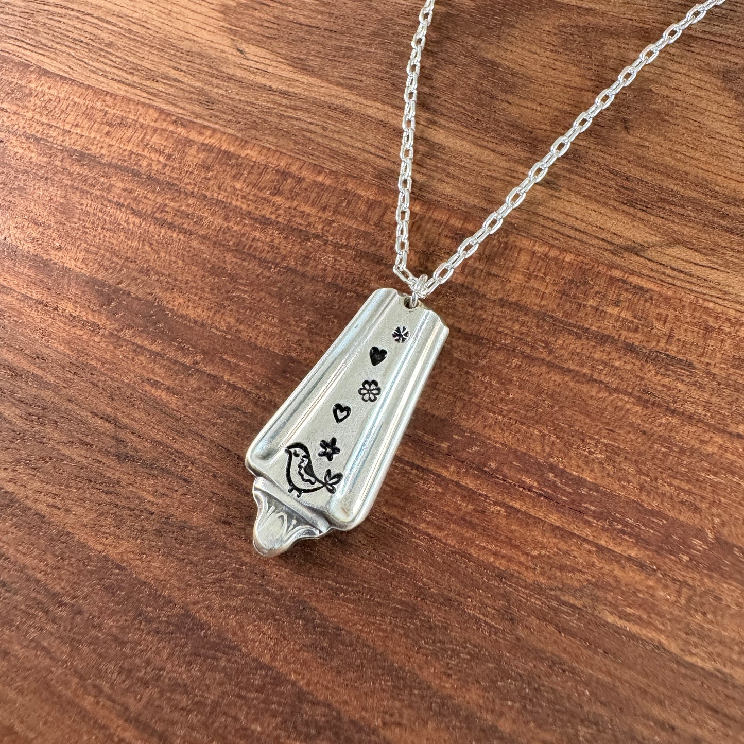 Polly Partridge Stamped Pendant